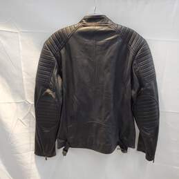 Vera Pelle Black Full Zip Leather Jacket Size 48 alternative image