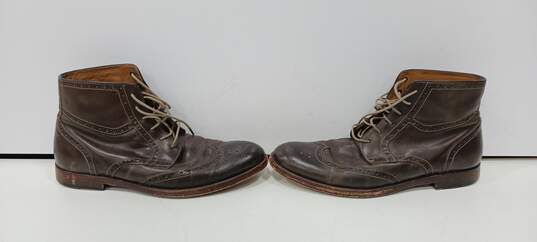 Johnson & Murphy Men's Brown Leather Boots Size 8 image number 3
