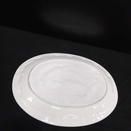 Over And Back Inc. Made In Japan White Turkey Serving Dish image number 4