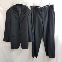 Black Striped Armani Collezioni 2 Piece Suit Size 44R alternative image