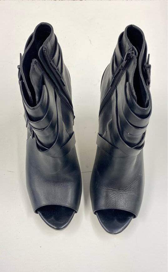 Gianni Bini Sevyn Peep Toe Platform Heel Booties Black 11 image number 6
