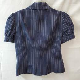 Trina Turk Black/White Striped Blouse Size 4 alternative image