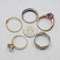 Assortment of 5 Sterling Silver, Vermeil, & Rose Gold Plated Rings - 11.1g image number 11