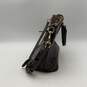 Dooney & Bourke Womens Dillen Purple Brown Leather Embossed Satchel Bag Purse image number 3