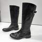 Born Leather Black Tall Side Zip Boots Size 9 image number 2