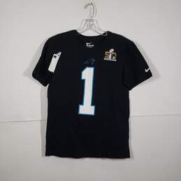 Mens Carolina Panthers Super Bowl 50 Cam Newton Athletic Cut T-Shirt Size Small