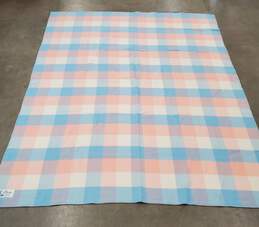Laconia Pure LambsWool Australian Multi-colored Stripe Blanket 86x70in