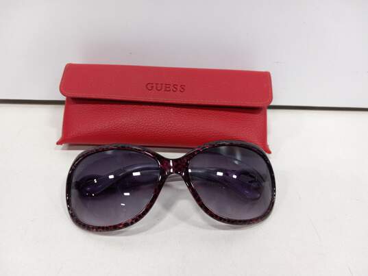 Women's Purple Cougar Print Sunglasses image number 1