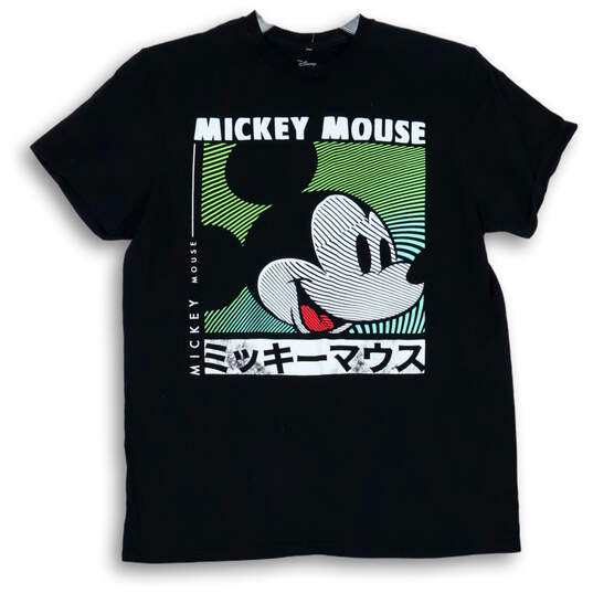 Womens Black Mickey Mouse Short Sleeve T-Shirt Size Medium image number 1