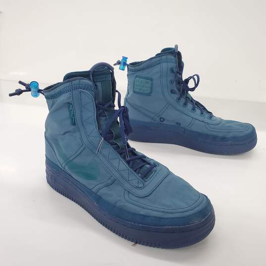 Nike Women's Air Force 1 Shell Midnight Turquoise Sneakers Size 8 image number 3