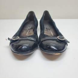 Attilio Giusti Leombruni Black Suede Leather Ballet Flats Size 38 US 7 alternative image