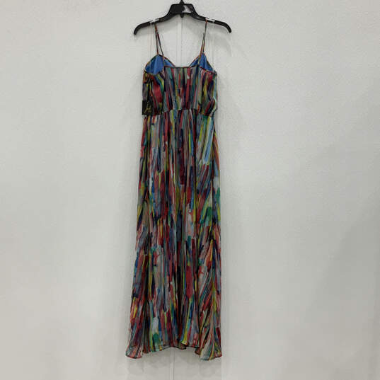 NWT Womens Multicolor Pleated Sleeveless Sweetheart Neck Maxi Dress Size 6 image number 2