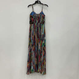 NWT Womens Multicolor Pleated Sleeveless Sweetheart Neck Maxi Dress Size 6 alternative image
