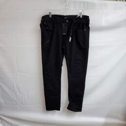 True Religion Black Cotton Rocco Relaxed Skinny Jean MN Size 34 NWT