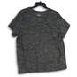 NWT Womens Gray Black Space Dye V-Neck Short Sleeve Pullover T-Shirt Sz 2X image number 2