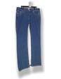 Womens Blue Mid Rise Coin Pocket Straight Leg Button Denim Jeans Size Large image number 2