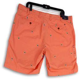 NWT Mens Pink Printed Flat Front Slash Pocket Chino Shorts Size 38W alternative image