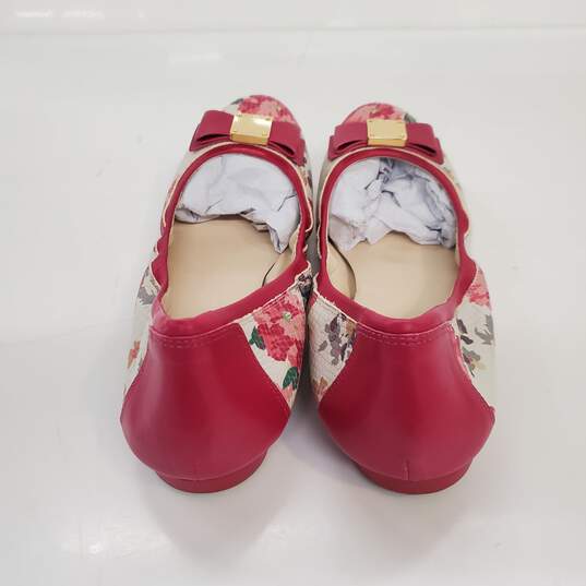 Cole Haan Floral Tali Bow Ballet Shoes W/Box Women's Size 10B image number 4