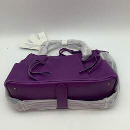 NWT Womens Purple Leather Bottom Stud Crossbody Strap Satchel Bag Purse alternative image