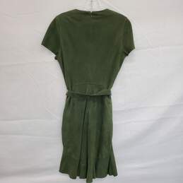 WOMEN'S RACHEL ZOE GREEN GOAT SUEDE DRESS SIZE 4 NWT alternative image