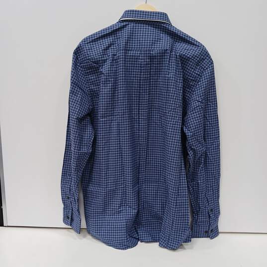 On Deck Clothing Company Jonnie-O Blue Long Sleeve Plaid Button Up Cotton Shirt Size XL NWT image number 2