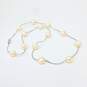 Artisan 925 Moonstone Triangle & Knot Pendants & Pearls Station Chain Necklaces image number 9