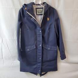 Levi Strauss Navy Blue Long Rain Coat Size XS