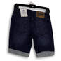 NWT Womens Blue Nordstrom Medium Wash Pull-On Cuffed Bermuda Shorts Size 26 image number 2