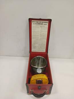 Vintage M-S-A Chin Type Gas Mask with Clearvue Facepiece IOB