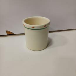 Cream Ceramic Canister Jar w/ Moose Design alternative image