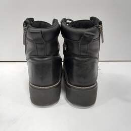 Harley Davidson Black Leather Side-Zip Riding Boots Size 8 alternative image