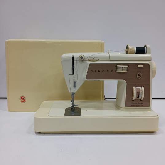Vintage Singer Touch & Sew Zig-Zag Sewing Machine Model 758 image number 1
