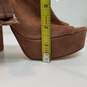 Steve Madden CARTER Womens Taupe Suede Peep Toe Platform Slingback Sandal US 5.5 image number 5