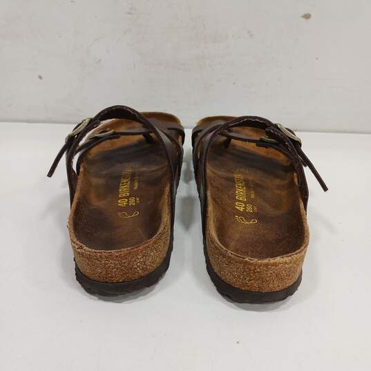 Birkenstocks Leather Slip-In Sandals Men Size 7 Women Size 9 image number 3