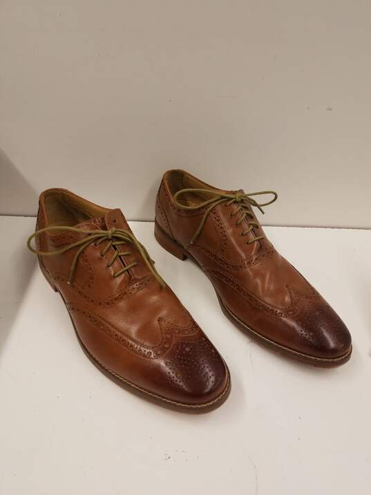 Cole Haan Brown Leather Cambridge Wingtip Oxfords Men's Size 10.5 image number 3