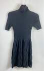 Love Moschino Women Black Tiered Ribbed Mock Neck Dress S image number 1