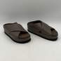 Roam Womens Cross Stack Brown Wedge Heel Slip-On Slide Sandals Size 10 image number 1