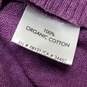 EILEEN FISHER Woman Cardigan S Organic Cotton Knit Cowl Neck Button Front Purple Size 1X image number 4