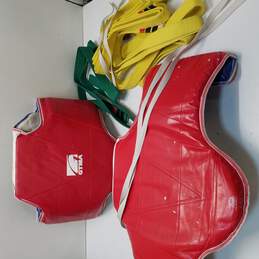 Assorted Martial Arts Sparring Gear with Stars & Stripes Duffle Bag