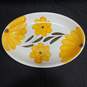 Large White w/ Yellow Flower Design Platter Made In Italy image number 3
