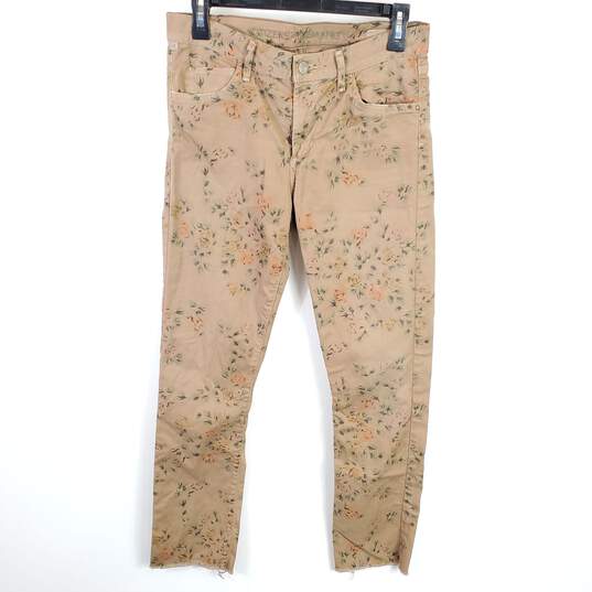 Citizens Of Humanity Women Brown Floral Pants Sz 28 image number 1