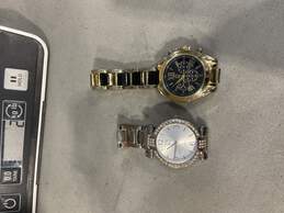 Set Of 2 Pcs NY& Co Womens Gold & Silver Tone Wristwatches 148.8g alternative image