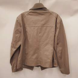 Iman Women Grey Leather Jacket XL alternative image
