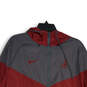 Mens Gray Red Atlanta Braves Long Sleeve Full Zip Windbreaker Jacket Size L image number 3