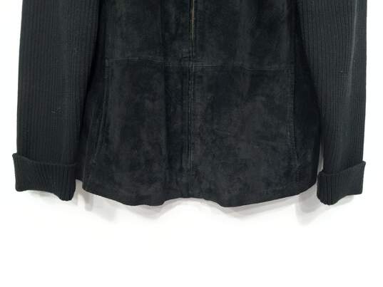 Fabio Women's Black Suede Leather Jacket Size L image number 4