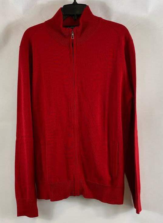 Daniel K Men's Red Zip Up Sweater- L NWT image number 1
