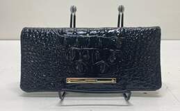 Brahmin Croc Embossed Leather Ady Melbourne Wallet Black