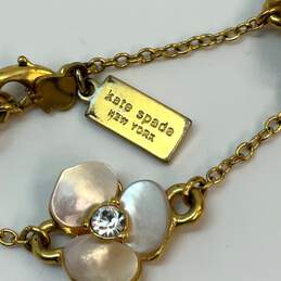 Designer Kate Spade New York Gold-Tone Precious Pansy Scatter Chain Bracelet