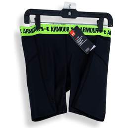 NWT Under Armour Womens Black Green Softball Slider Compression Shorts Size M