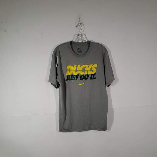 Mens Dri Fit Oregon Ducks Just Do it Crew Neck Short Sleeve Pullover T-Shirt Size M image number 1